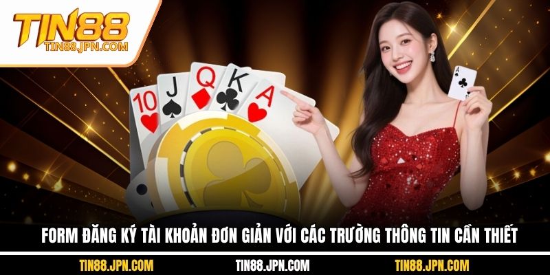 Form đăng ký tài khoản đơn giản với các trường thông tin cần thiết