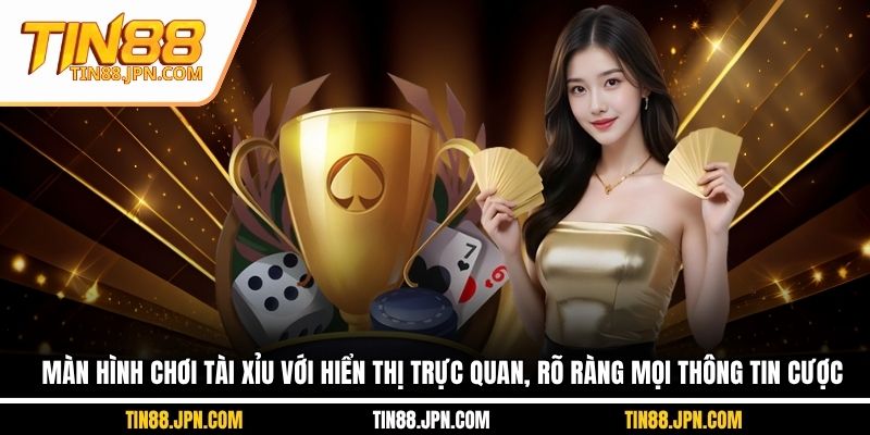 Màn hình chơi tài xỉu với hiển thị trực quan, rõ ràng mọi thông tin cược